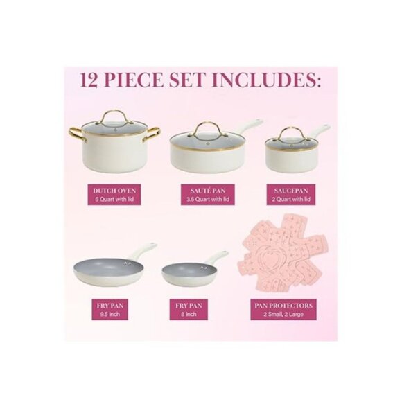 Paris Hilton Epic Nonstick Pots and Pans Set - Picture 2 of 2